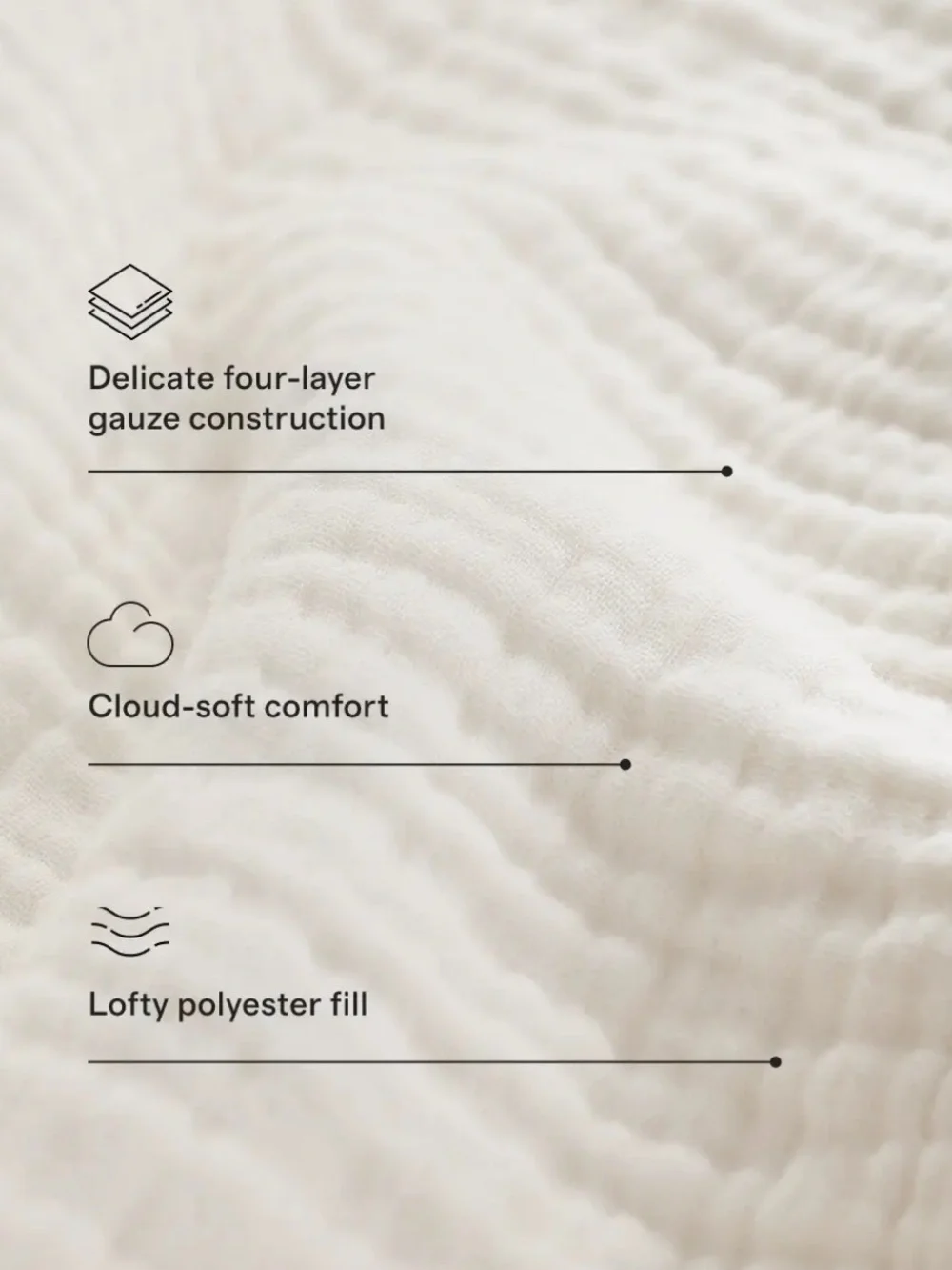 NWT QUINCE Organic Airy Cotton Gauze Dream Quilt White Twin